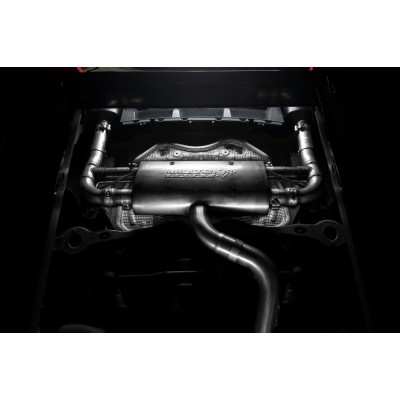 Audi RS3 2,5TFSi Sedan 8V Facelift Milltek Sport 80mm Cat-Back 2x 170x107 Svarta Ovala utblås med avgasventiler - Non-Resonated 