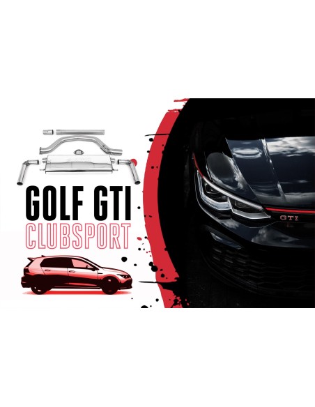 VW Golf 2,0TFSi GTi Clubsport mk8 Milltek Sport 3,15" (80mm) OPF-Back 2x 115 GT titan utblås - Resonated (dämpad)