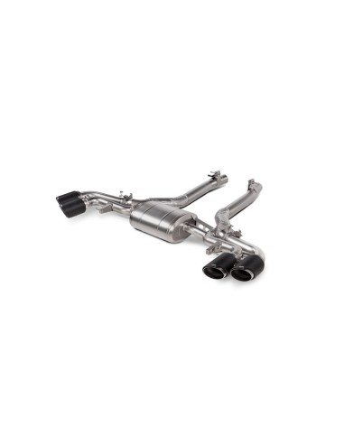 BMW X6 M 4,4T F96 Akrapovic Slip-On System i Titan med kolfiber utblås