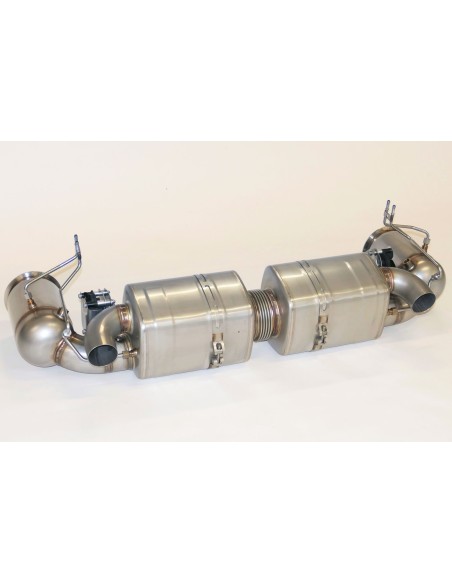 Porsche 992 Carrera Europipe Turbo-Back avgassystem med racekatalysatorer (OPF Delete, inga ventiler)