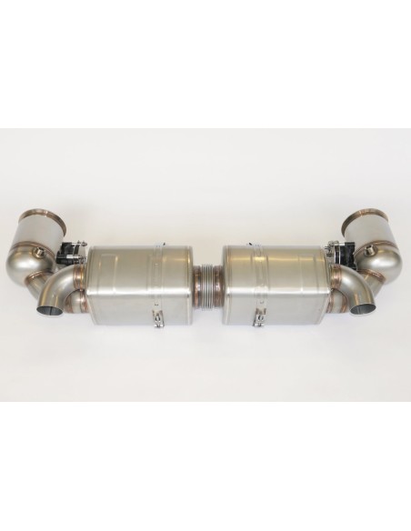 Porsche 992 Carrera Europipe Turbo-Back avgassystem med racekatalysatorer (OPF Delete, inga ventiler)