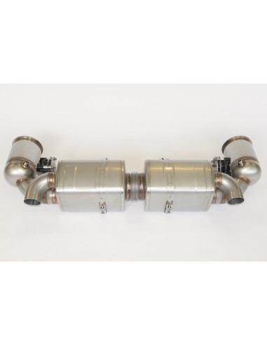 Porsche 992 Carrera S Europipe Turbo-Back avgassystem med racekatalysatorer (OPF Delete, inga ventiler)