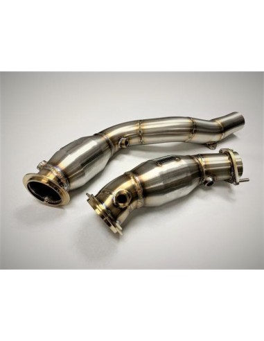 BMW M2 CS S55 F87 Evolution Racewerks downpipes med racekatalysatorer 200Cell