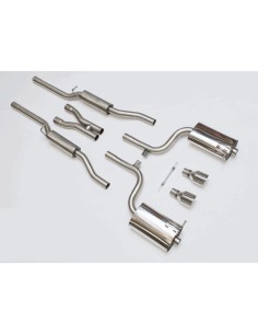Audi A4 3,0 V6 Quattro B6 Milltek Sport Cat-Back 2x 100 chrome GT utblås 2