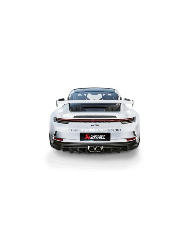 Porsche 992.1 4,0 GT3 Akrapovic Slip-On i Titan med Titan utblås med avgasventiler
