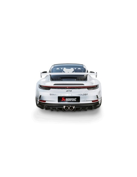 Porsche 992.1 4,0 GT3 Akrapovic Slip-On i Titan med Titan utblås med avgasventiler