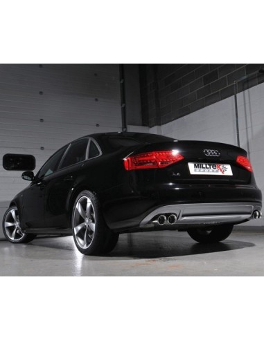 Audi A4 2,0TFSi S-line Automat B8 Milltek Sport Cat-Back 4x 80 chrome GT utblås (kräver S4 diffuser)