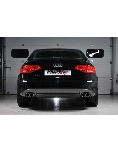 Audi A4 2,0TFSi S-line Automat B8 Milltek Sport Cat-Back 4x 80 chrome GT utblås (kräver S4 diffuser)