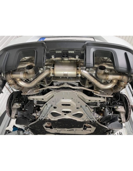 Porsche Boxster 718 4,0 Spyder OPF (Efter-Februari 2020) Milltek Sport Cat-Back (OPF-delete) med aktiva avgasventiler 2x Kolfibe