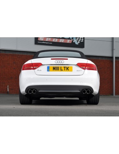 Audi A5 2,0TFSi S-line B8 Milltek Sport Cat-Back 4x 80 chrome GT utblås (kräver S5 diffuser)