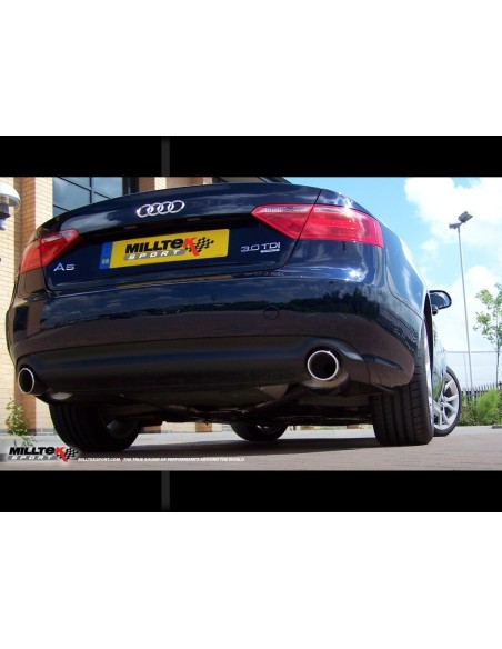 Audi A5 3,0TDi S-line B8 Milltek Sport Cat-Back 2x 100 chrome GT utblås