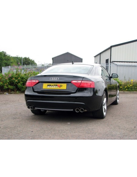 Audi A5 3,0TDi S-line B8 Milltek Sport Cat-Back 4x 80 chrome GT utblås (kräver S5 diffuser)