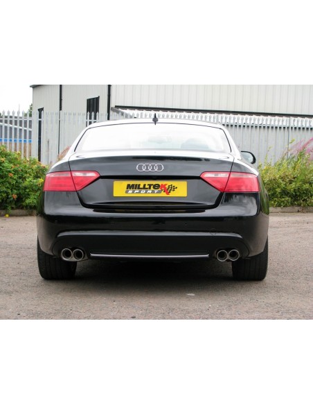 Audi A5 3,0TDi S-line B8 Milltek Sport Cat-Back 4x 80 chrome GT utblås (kräver S5 diffuser)