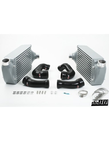 Porsche 997.1 Turbo DO88 Intercooler kit med svarta slangar