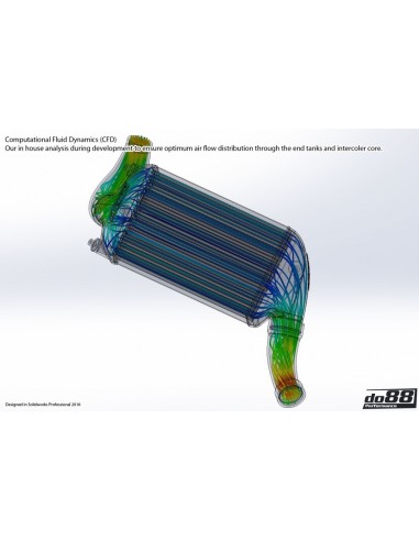Porsche 997.1 GT2 DO88 Intercooler kit MERA med svarta slangar (för original Y-rör)