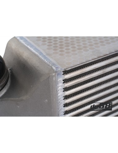 Porsche 997.1 GT2 DO88 Intercooler kit Big Pack med svart aluminium Y-rör & Inloppsslangar till turbos svarta slangar