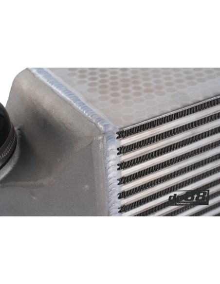 Porsche 997.1 GT2 DO88 Intercooler kit Big Pack med svart aluminium Y-rör & Inloppsslangar till turbos svarta slangar