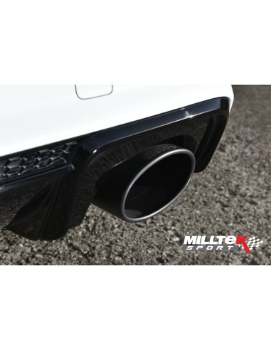 Audi RS3 2,5TFSi OPF Sportback 8V Facelift Milltek Sport 3" Cat-Back 2x 170x107 Svarta Ovala utblås med avgasventiler - Resonate