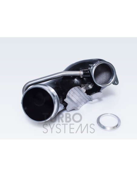 Audi TTRS 2,5TFSi 8S DAZA / DNWA Turbo Systems 4" turbo inlopps böj i svart målad aluminium