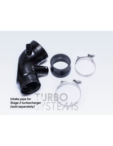 BMW M240i F22 / F23 B58 Turbo Systems turbo inlopps böj i svart målad aluminium