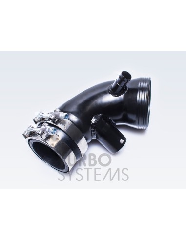 BMW M240i F22 / F23 B58 Turbo Systems turbo inlopps böj i svart målad aluminium