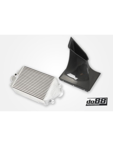 Porsche 991.2 Turbo DO88 Intercooler kit med svarta slangar (för original Y-rör)