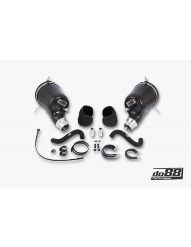 Porsche 992 3,0T GTS DO88 Insugskit med svarta slangar och OEM turbo inlopp (66mm)