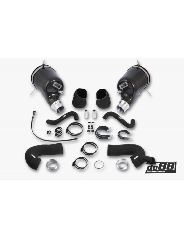 Porsche 992 3,0T GTS DO88 Insugskit med svarta slangar med DO88 turbo inlopp (66mm)
