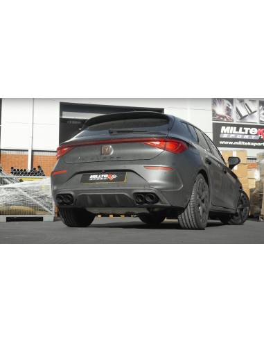 Cupra Leon 2,0TFSi KL (2wd,hatchback) Milltek Sport 3,15" (80mm) OPF-Back 4x Ovala svarta utblås (vis modifikation av original d