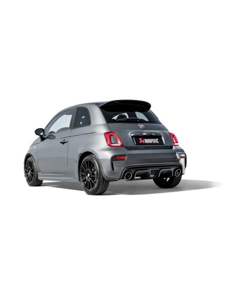 Abarth 500/595/695 1,4Turbo Akrapovic Slip-On avgassystem i rostfritt med titan utblås