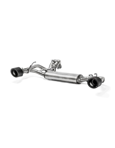 Abarth 500/595/695 1,4Turbo Akrapovic Slip-On avgassystem i rostfritt med kolfiber utblås
