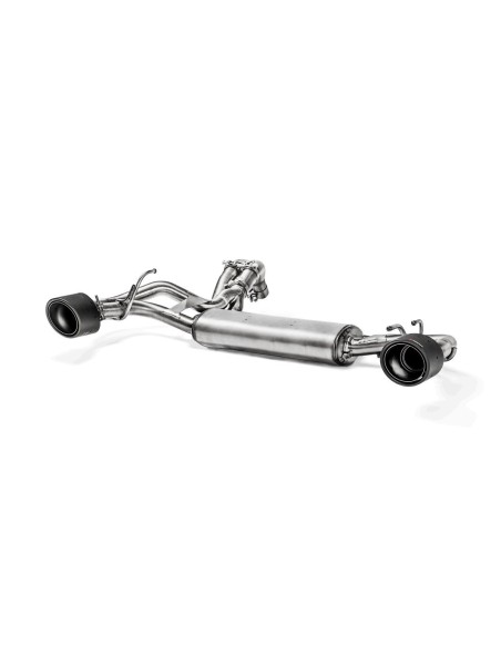 Abarth 500/595/695 1,4Turbo Akrapovic Slip-On avgassystem i rostfritt med kolfiber utblås