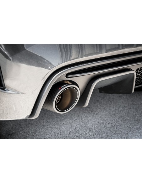Abarth 500/595/695 1,4Turbo Akrapovic Slip-On avgassystem i rostfritt med kolfiber utblås