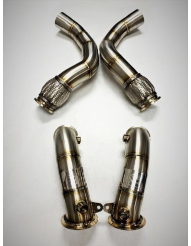 BMW M8 Gran Coupé Competition OPF F93 Evolution Racewerks downpipes utan katalysatorer (OPF delete)