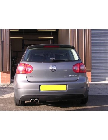 VW Golf 2,0TDi mk5 Milltek Sport GTi-style Cat-Back 2x 80 chrome GT utblås (kräver Golf GTi diffuser)