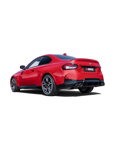 BMW M240i B58 G42 Akrapovic Slip-on i rostfritt med original avgasventil och kolfiber utblås