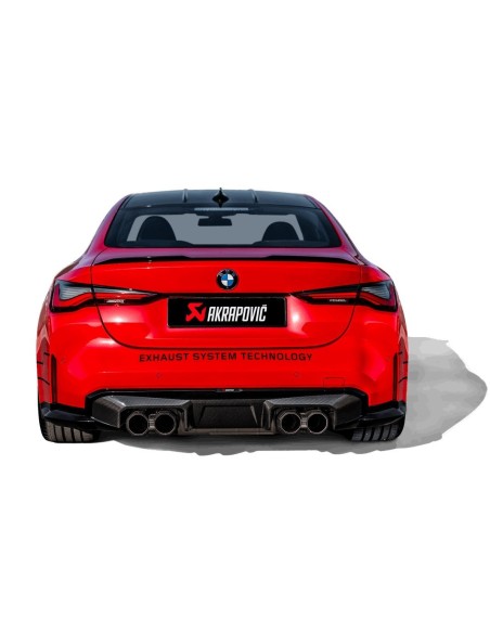 BMW M3 S58 G80 / G81 Akrapovic kolfiber diffuser blank Svart