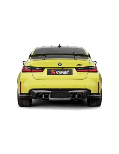 BMW M4 S58 G82 / G83 Akrapovic kolfiber diffuser blank Svart