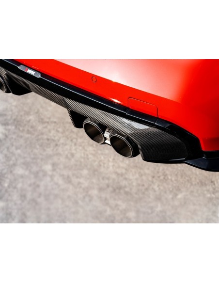 BMW M4 S58 G82 / G83 Akrapovic kolfiber diffuser blank Svart
