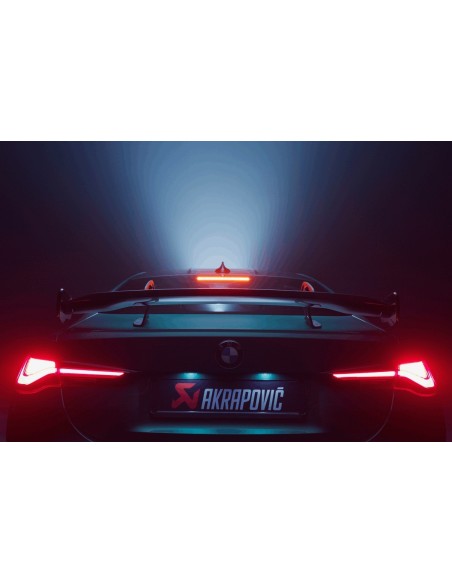 BMW M4 S58 G82 / G83 Akrapovic kolfiber bakre vinge blank Svart (med monterings kit)