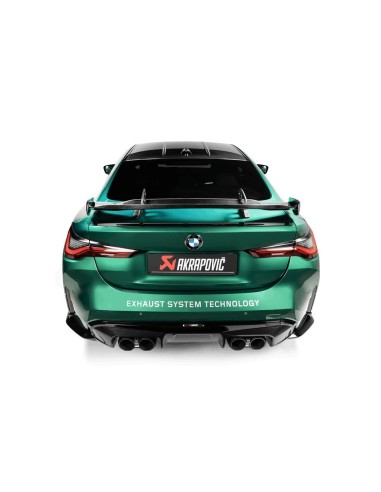 BMW M3 S58 G80 Akrapovic kolfiber bakre vinge blank Svart (med monterings kit)