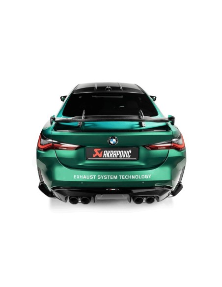 BMW M3 S58 G80 Akrapovic kolfiber bakre vinge blank Svart (med monterings kit)