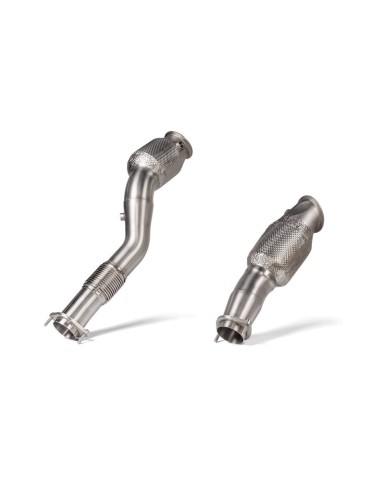BMW M2 S58 G87 Akrapovic Downpipes i Rostfritt med racekatalysatorer