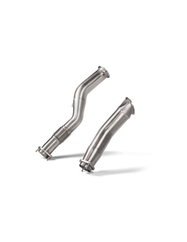 BMW M2 S58 G87 Akrapovic Downpipes i Rostfritt utan katalysatorer
