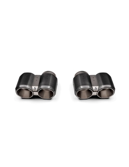 BMW M2 S58 G87 Akrapovic Slip-On i Titan med fyrkantiga Kolfiber utblås
