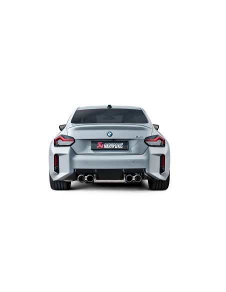 BMW M2 S58 G87 Akrapovic Slip-On i Titan med fyrkantiga Kolfiber utblås
