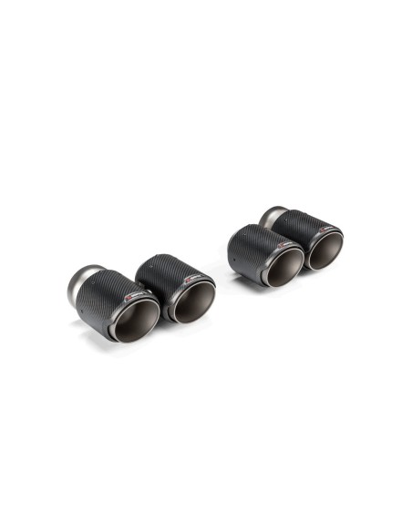 BMW M2 S58 G87 Akrapovic Slip-On i Titan med runda Kolfiber utblås
