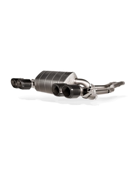 BMW M2 S58 G87 Akrapovic Slip-On i Titan med runda Kolfiber utblås