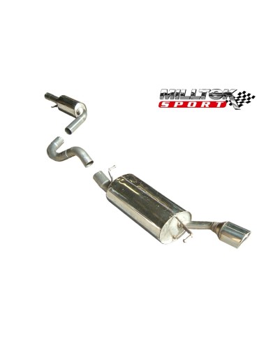Audi TT 1,8T (framhjulsdriven) Milltek Sport Cat-Back Resonated 1x 100 chrome JET utblås