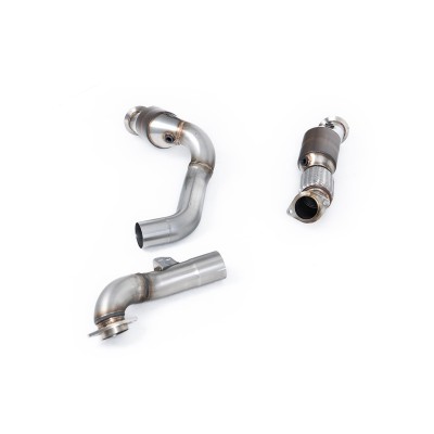 BMW M2 S58 G87 Milltek Sport downpipes med 2x 200 HJS cells racekatalysatorer